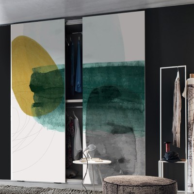 Πινελιές ζωγραφικής, Line Art, Αυτοκόλλητα ντουλάπας, 1